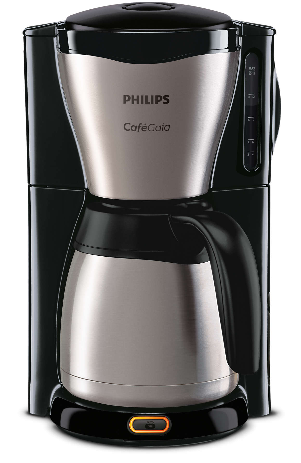 Philips Café Gaia HD754620 SchwarzEdelstahl 15 Tassen ~ Philips Café Gaia HD754620 SchwarzEdelstahl 15 Tassen ~ Kaffeemaschine Ohne Abschaltautomatik